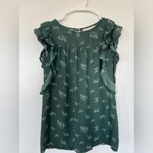 Loft Green Floral Top